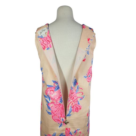 Lilly Pulitzer Sidonie Stretch Shift Dress Size 8 Pink So Clawsome Crab Resort - Picture 7 of 15